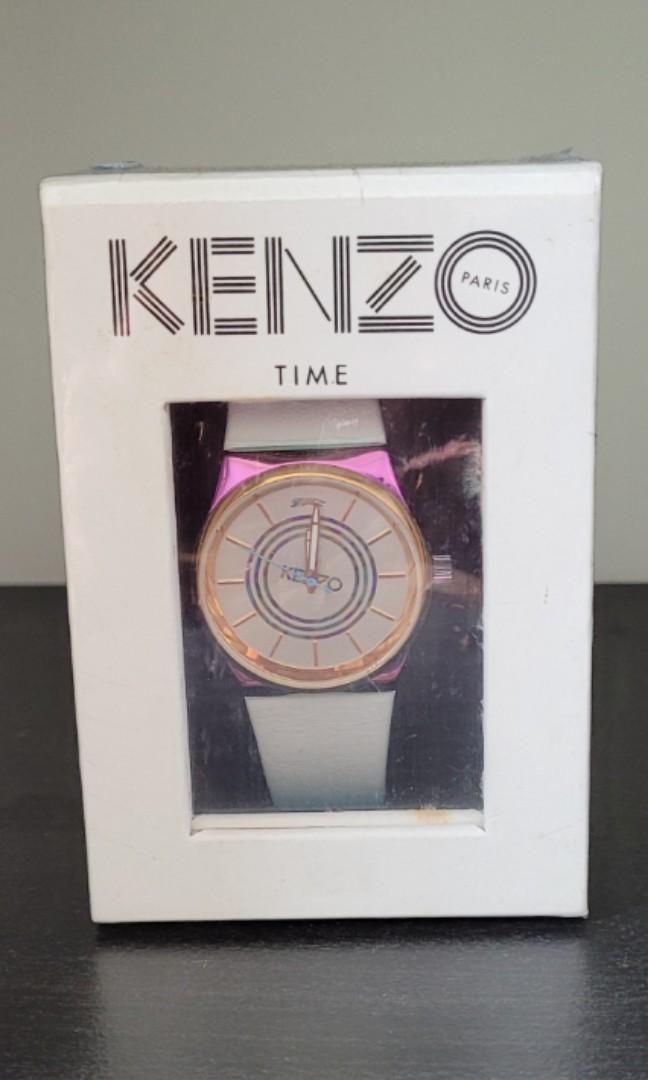 BNIB] Kenzo Paris Time - white leather watch, Luxury, Watches on