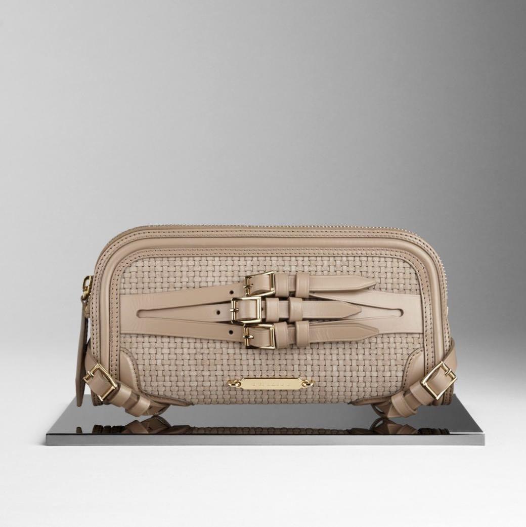 Burberry leather clutch deals