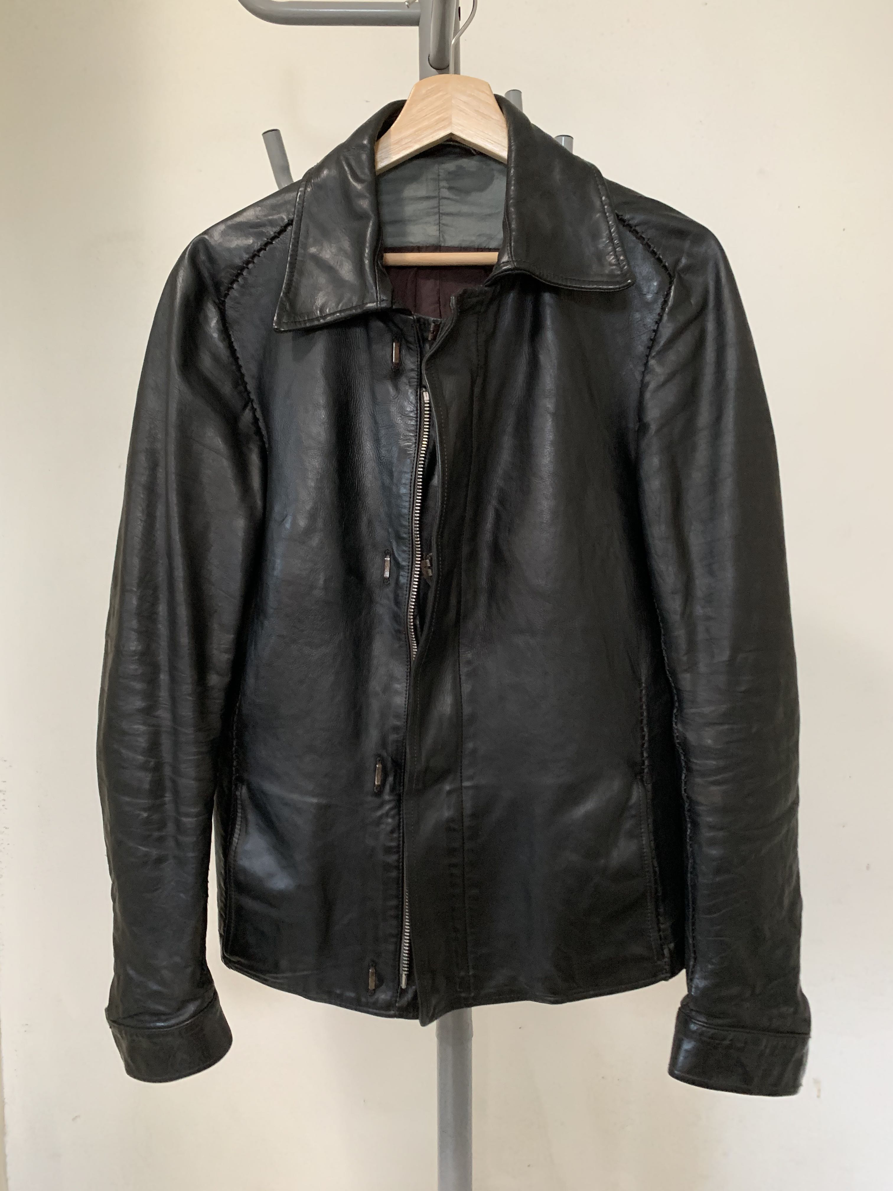 Carol Christian Poell Overlock Leather Jacket, Men's Fashion, Coats ...