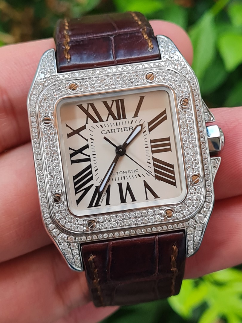 Diamond cartier sales santos 100