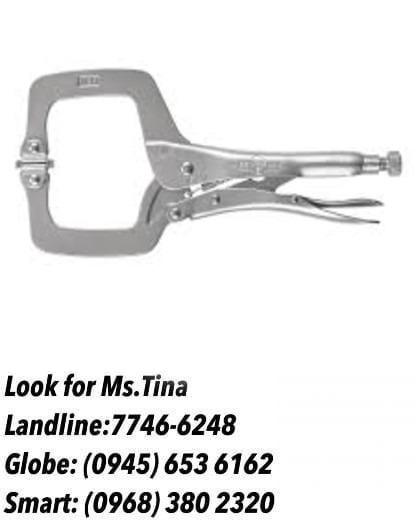 C-Clamp vise grip (Category: Construction Tools & Equipment) located in Manila. Submitted by tina.sales (Listing ID 1106065649, Image 1). Description: C-Clamp vise grip Code: TP-2108-6 Size: 6" PRICE: 257 ROBART CONSTRUCTION SUPPLIES ( BIR ACCREDITED ) Manila Office : 1405 Yuseco St. Sta Cruz Manila ☎ Contact Us Now: Landline: (02) 7746-6248 ,7002-2872 Globe: 09354127044, (0945) 140 9560 , (0915)5947897 Smart : 09190086400 , 09614485593 Email: ro