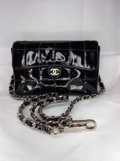 Chanel Mini Beltbag Black Patent SHW #6 AUTHENTIC ORIGINAL