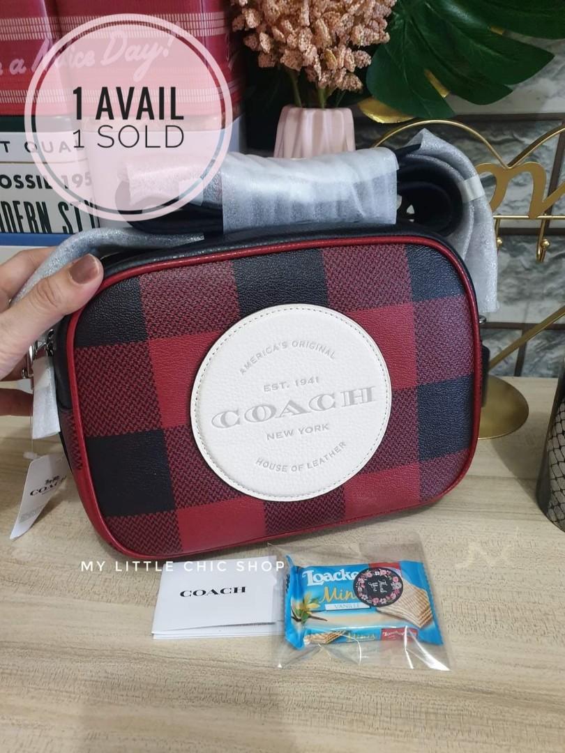 Coach dempsey tote buffalo plaid outlet