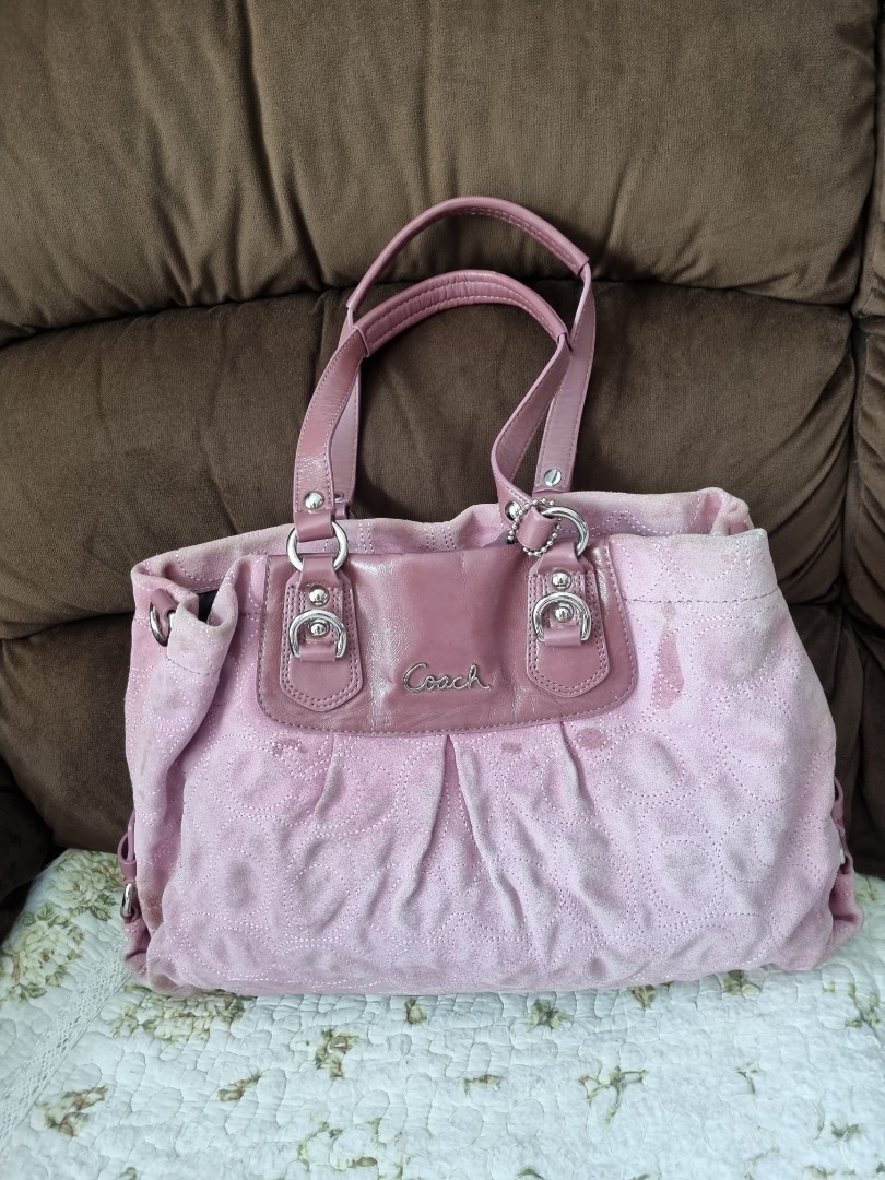Coach purple suede bag