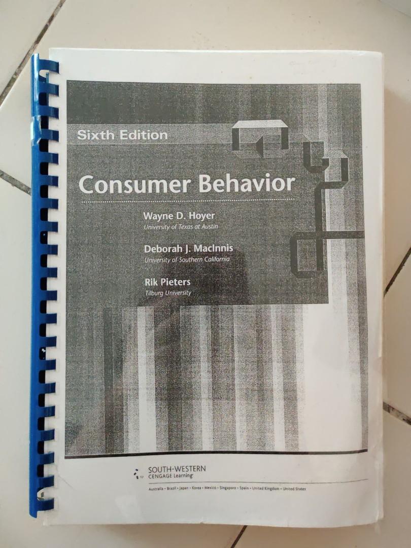 Consumer Behavior (Category: Textbooks) located in Singapore. Submitted by charmfits (Listing ID 1106029128, Image 1). Description: .
