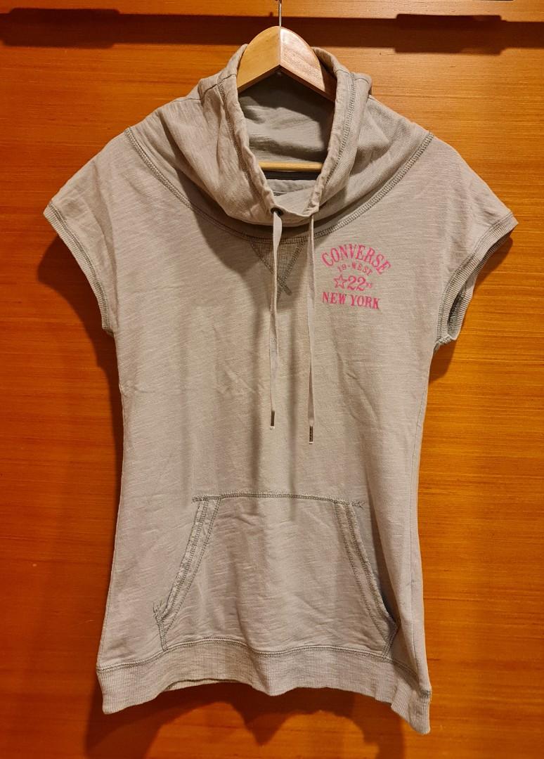 Converse sleeveless hoodie top