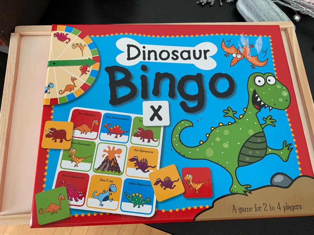 Dinosaur Bingo 4in 1 Board Game, Games for kids children, Hobbies