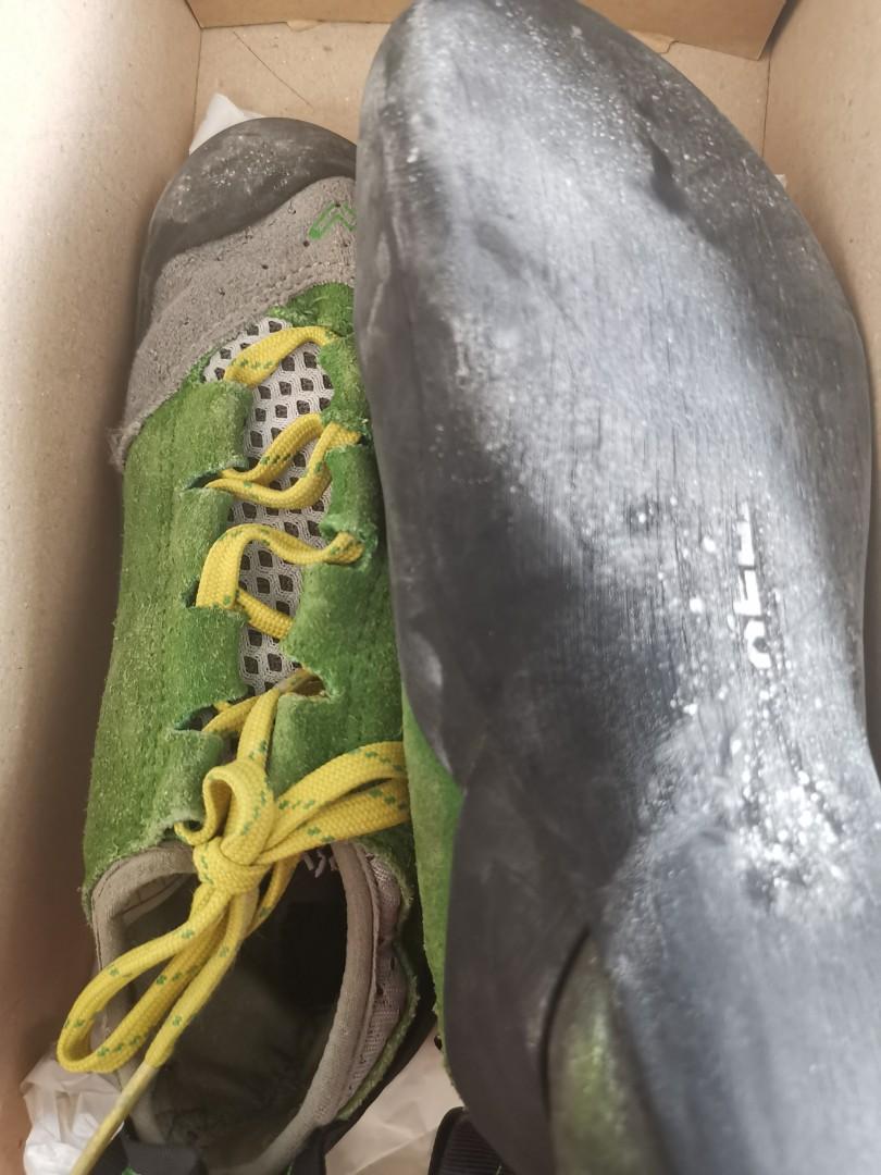 Evolv spark green climbing shoes for ladies us 6 uk 5