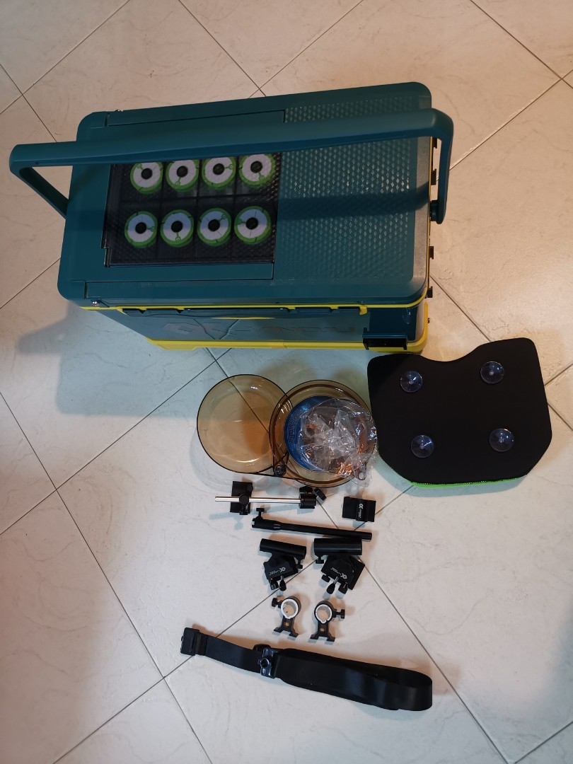 DIY cooler box rod holder, Sports Equipment, Fishing on Carousell