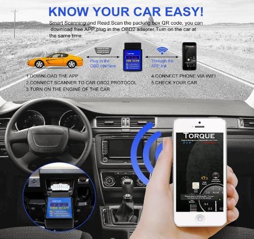 FREE COURIER) VDIAGTOOL ELM327 Wifi OBD2 Scanner, ELM 327 V1.5.