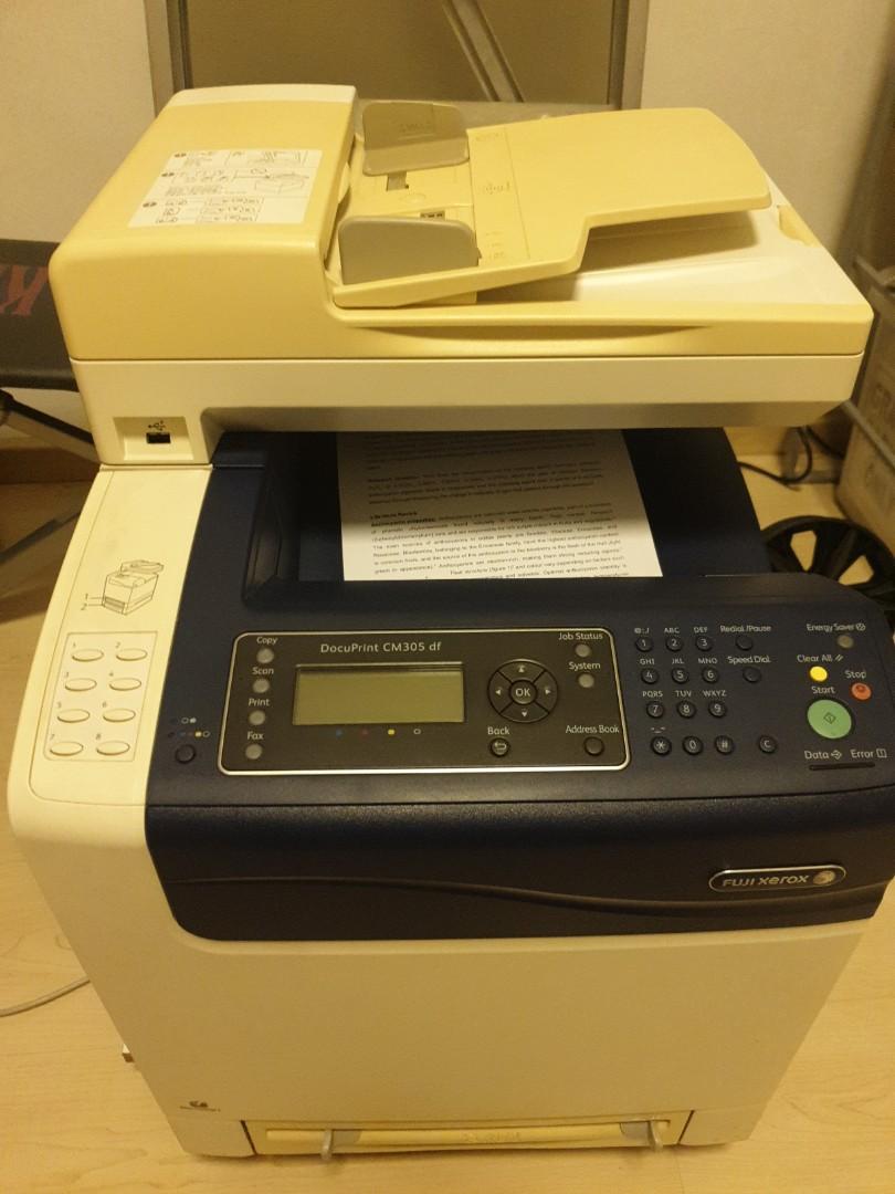 Fuji Xerox CM305DF CM305 df Cm 305. Laser printer scanner duplex color