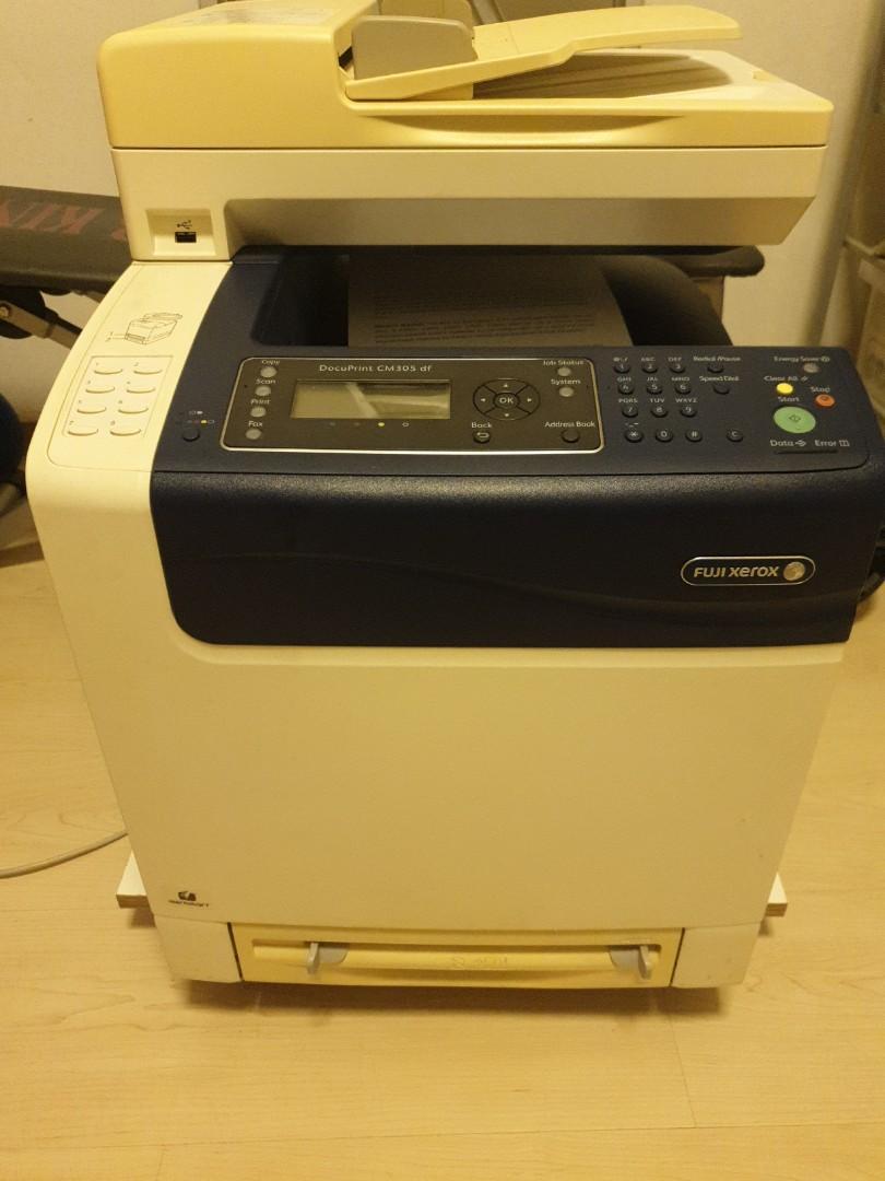 Fuji Xerox CM305DF CM305 df Cm 305. Laser printer scanner duplex color ...