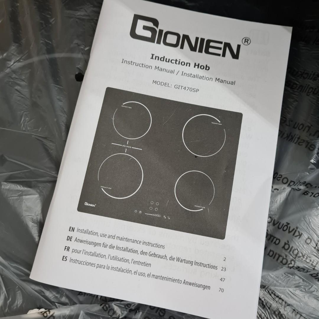 gionien hob instructions