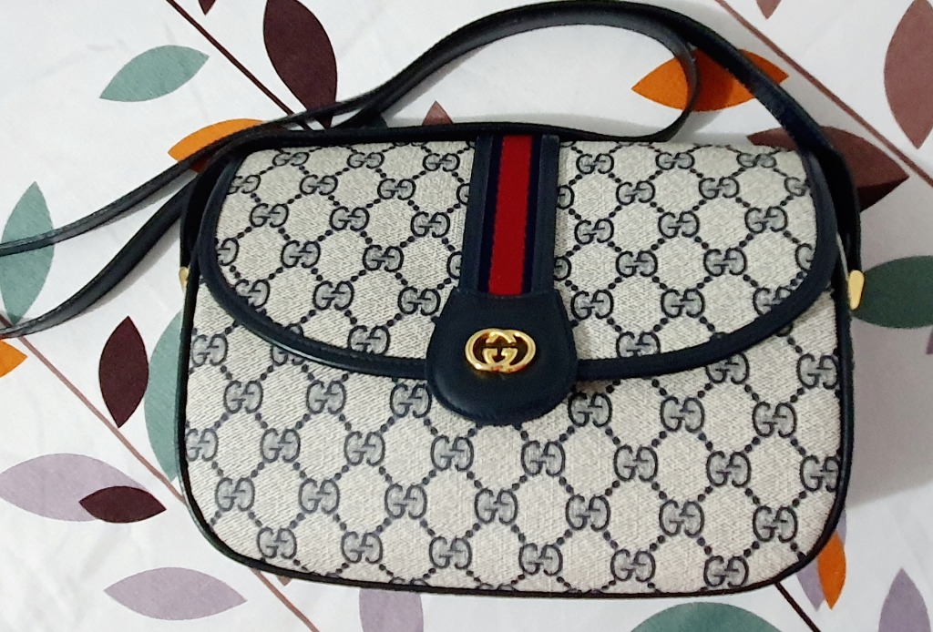 Ophidia cloth crossbody bag Gucci Navy in Cloth - 23099498