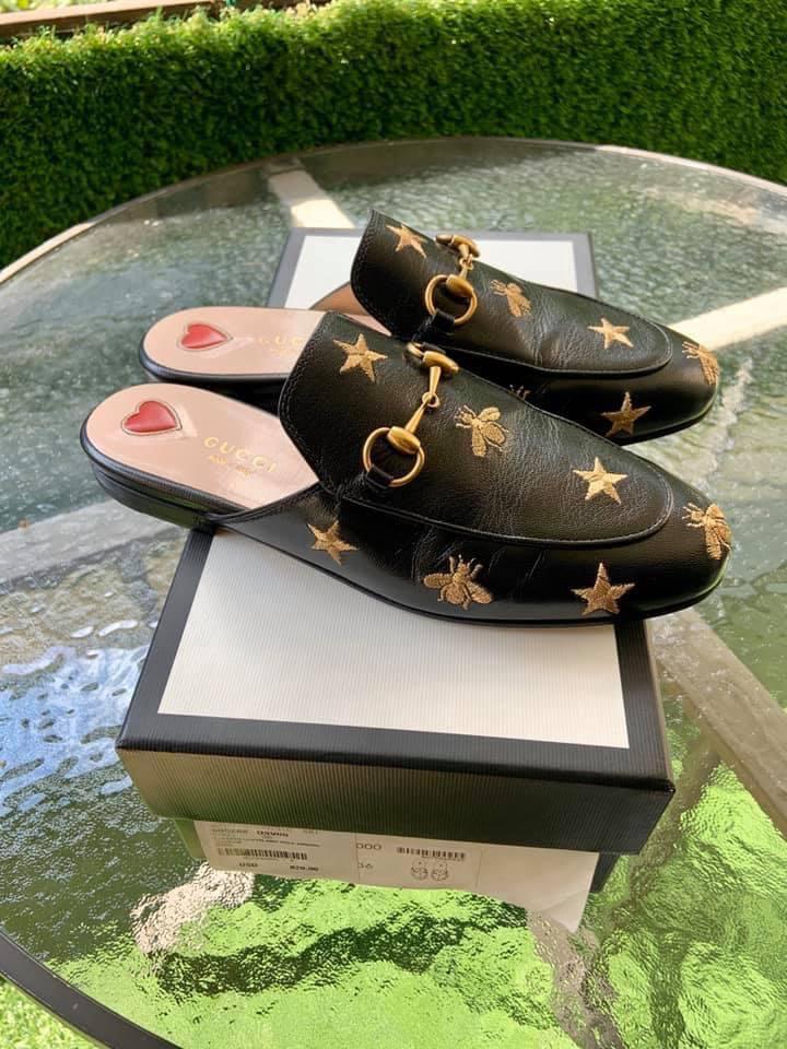 Gucci princetown clearance embroidered mules