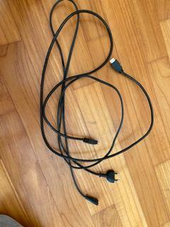 HDMI cable + PS4 cable
