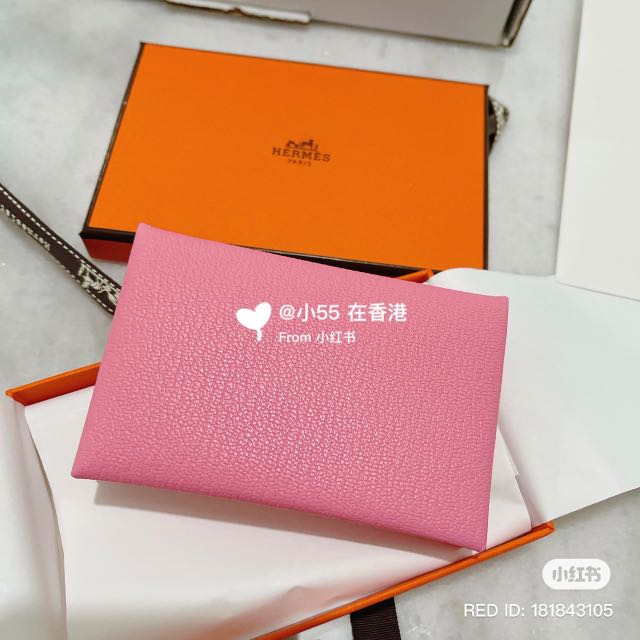 Hermes Rose Confetti Pink Bearn Compact Card-Holder Wallet Case Perfec -  Chicjoy