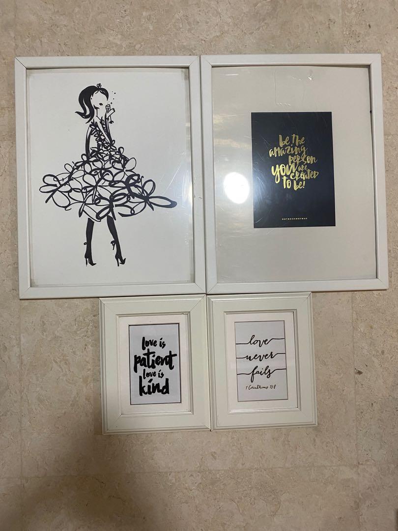 Ikea Photo Frames in White, Furniture & Home Living, Home Decor, Frames