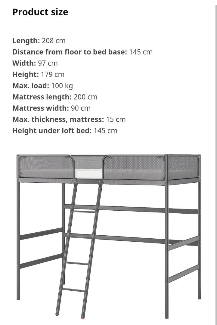 Ikea Tuffing Loft bed, Furniture & Home Living, Furniture, Bed Frames