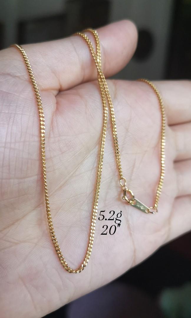 Japan Gold Chain k18 20inches 5.2g Luxury Accessories on Carousell
