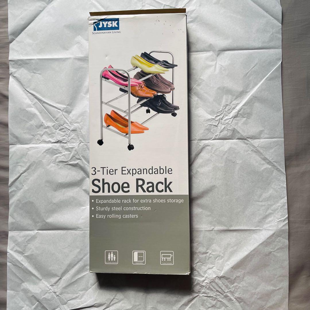 JYSK shoe rack rak sepatu expandable, Perabotan Rumah di Carousell