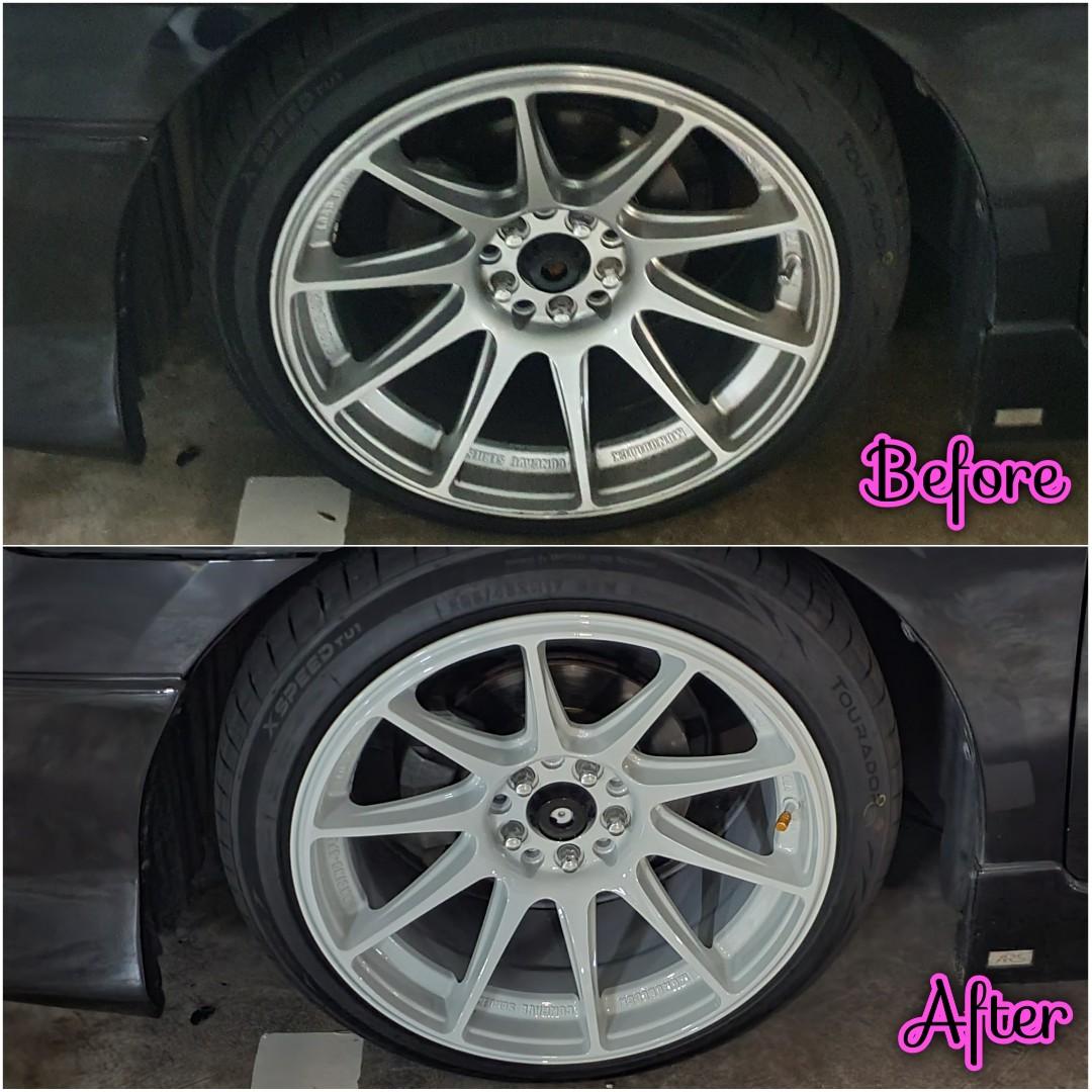 Light Grey Rim Spray Paint Service On (Toyota Allion), Car Accessories ...