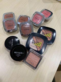 L’Oréal Rimmel and revlon blushes