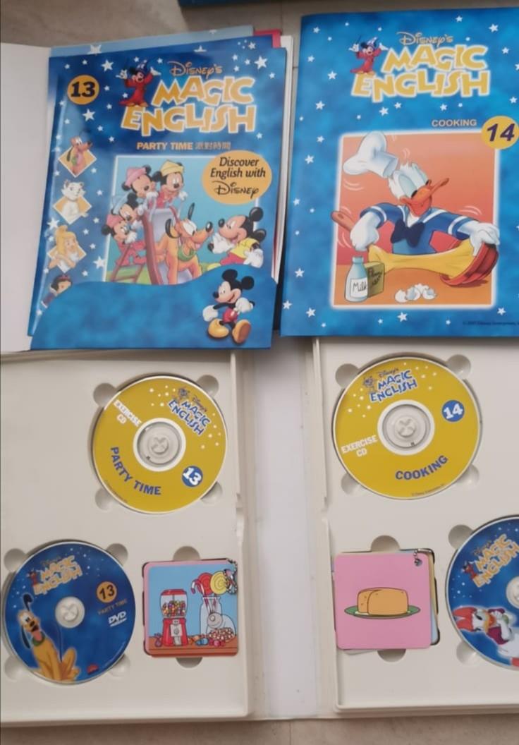 迪士尼Magic English英語教材dvd一套(1-24), 興趣及遊戲, 書本& 文具
