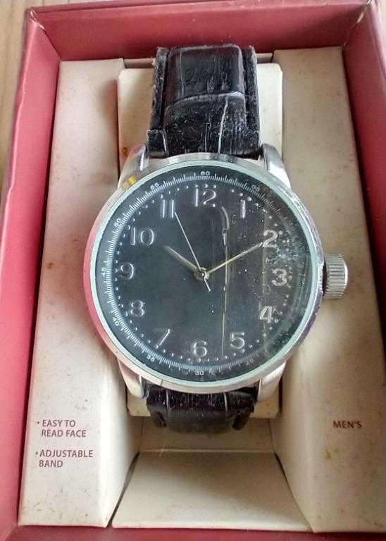 Merona Watch by Target Mens Analog Classic Style Black FMDMD115 NewUSA Men s Fashion Watches Accessories Watches on Carousell