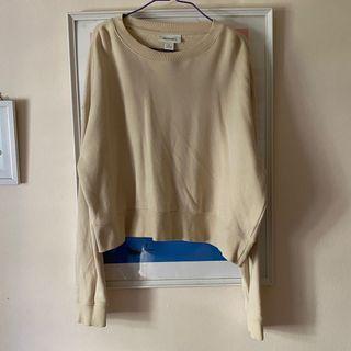 Monki Anna Cropped sweatshirt in taupe