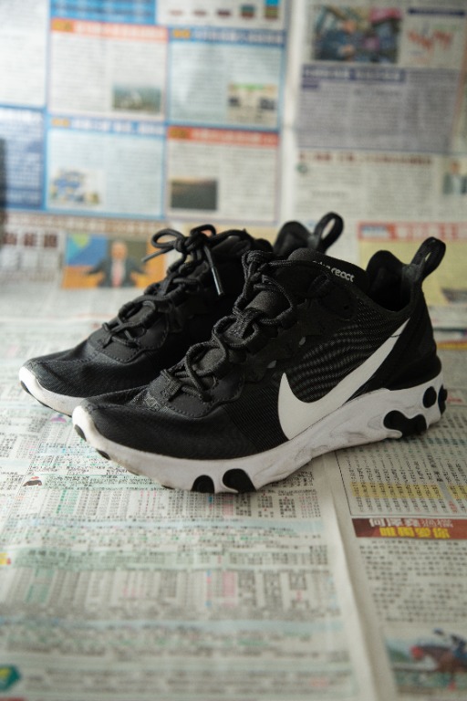nike react element 55 white black