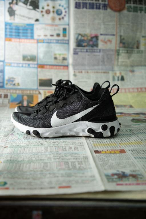 nike react element 55 white black