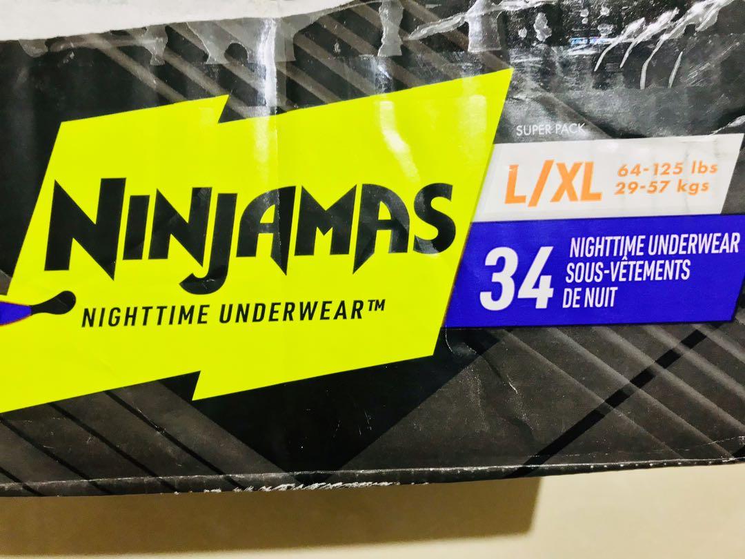 4 sample Pampers ninjamas Bedtime underwear L-XL 64-125 Lbs 