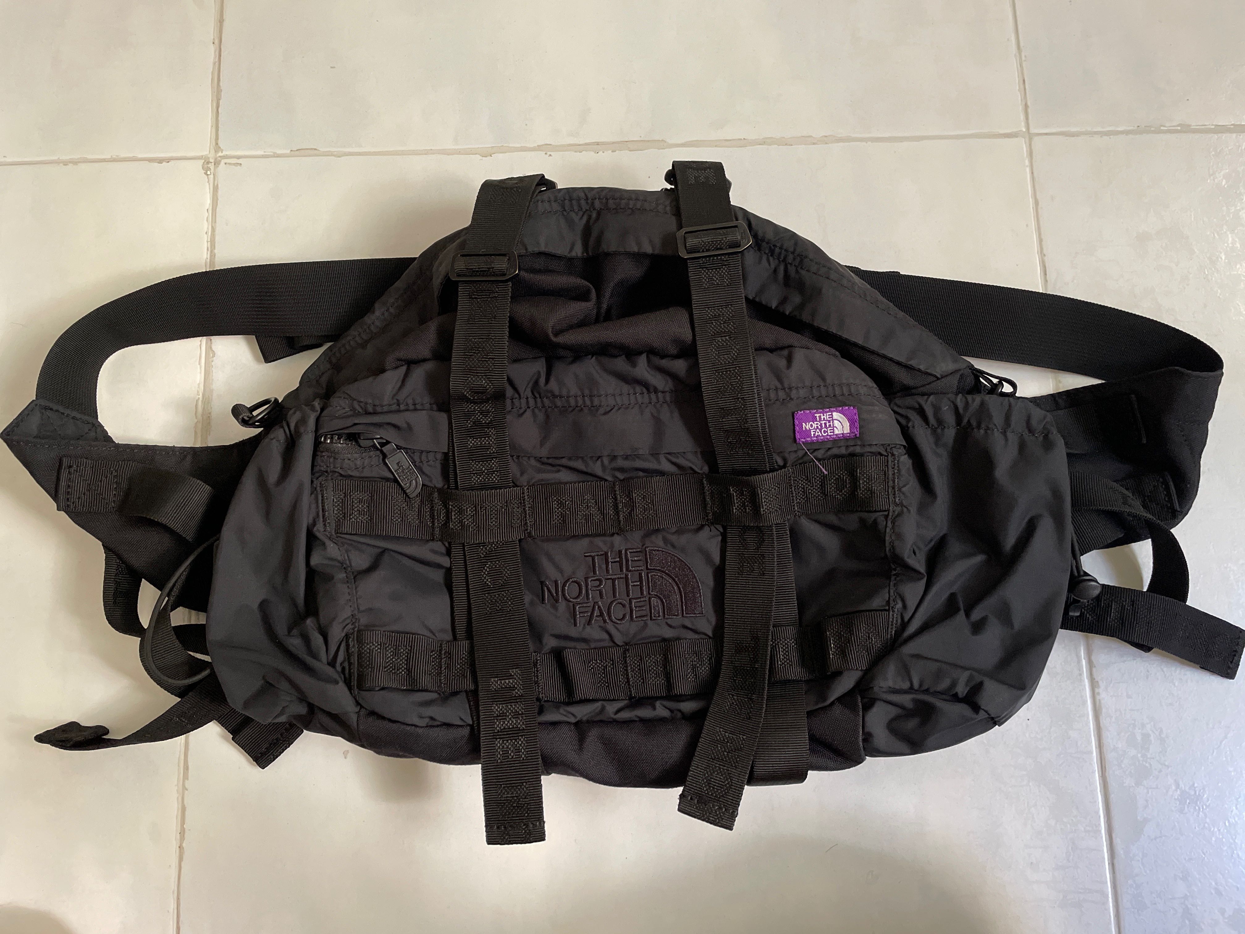 The north face purple top label cordura nylon lumbar pack