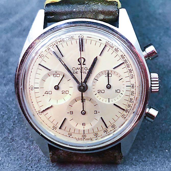 Omega DE VILLE Hand Winding Chrono 35mm 145.018 cal.861, 名牌, 手錶- Carousell