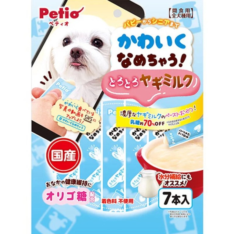 Petio綜合營養日本產低脂山羊奶醬 腸道健康水分補充 狗小食7支裝 寵物用品 寵物食品 Carousell