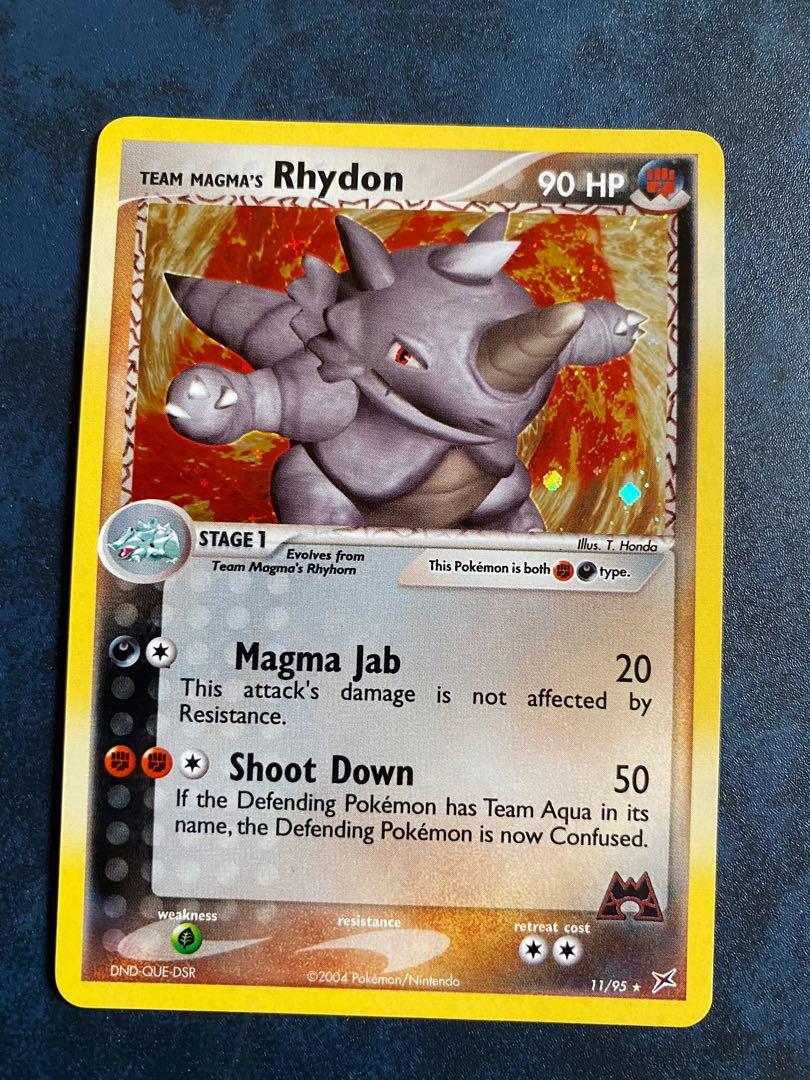 Pokemon card - Team Magma Rhydon, Hobbies & Toys, Toys & Games on Carousell