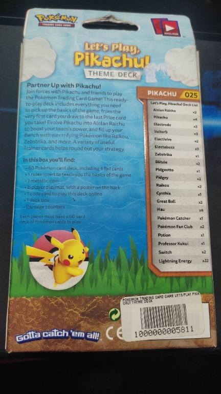 Pokemon Theme Deck Let's Play, Pikachu (Category: Card Packs) located in Makati City. Submitted by carlosng07 (Listing ID 1106161290, Image 2). Description: Pokemon Theme Deck Let's Play, Pikachu Original and Sealed Bought from DataBlitz.