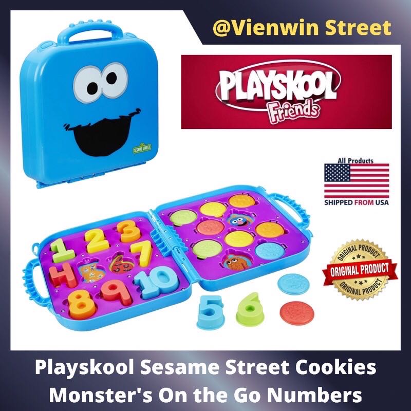 Playskool Sesame Street Cookie Monster's on the Go Numbers, Includes 20  Pieces 
