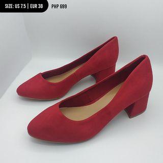 Red Suede Call it Spring Shoes Heels