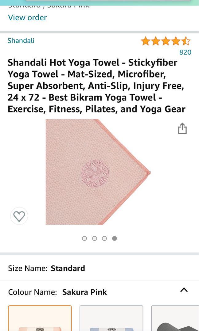 Shandali Hot Yoga Towel - Stickyfiber Yoga Towel - Mat-Sized, Microfiber,  Super