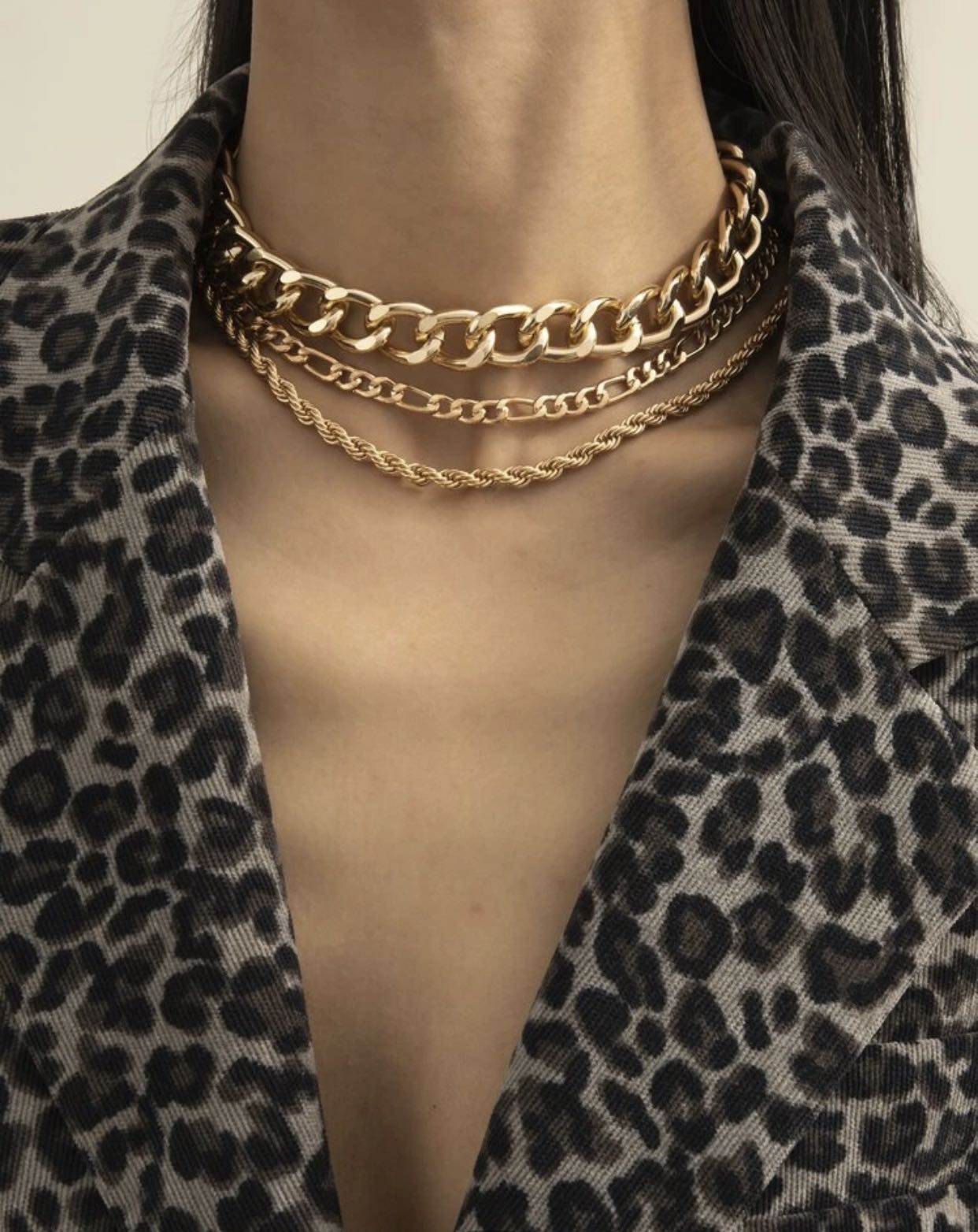 BNIP shein 3pc gold chain necklace Men s Fashion Watches