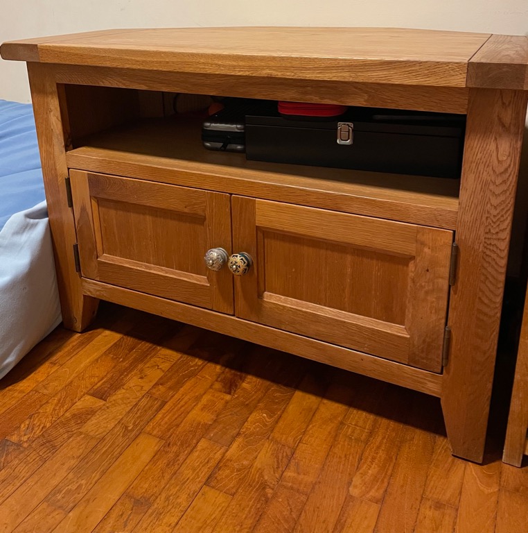 Solid Oak Wood TV Console/ Furniture & Home Living, Furniture