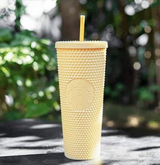 Starbucks Durian Yellow Light Yellow Studded Tumbler 710ML -  in 2023