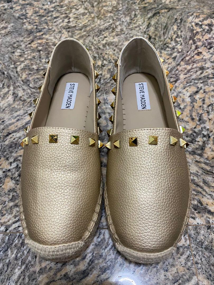 Steve madden gold new arrivals espadrilles