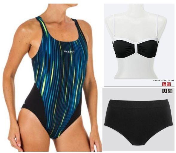 Uniqlo Princess Tam Tam, Uniqlo U Bikini Set, Nabaji one piece