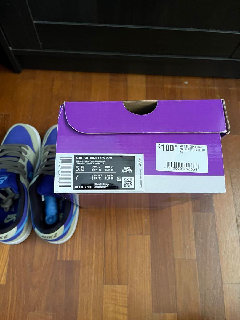nike sb dunk low pro celadon acg