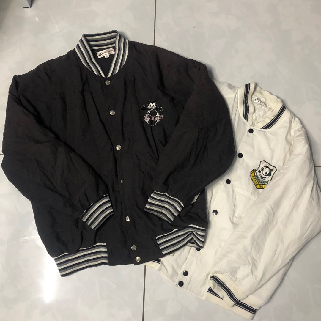 VELVET LONGLINE VARSITY JACKET CAT WORSHIP main image 0