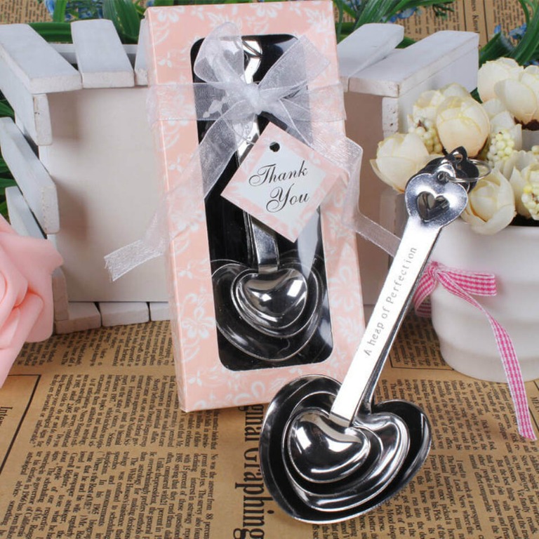 Love Beyond Measure Heart Shaped Measuring Spoons - Wedding (Set of 4)