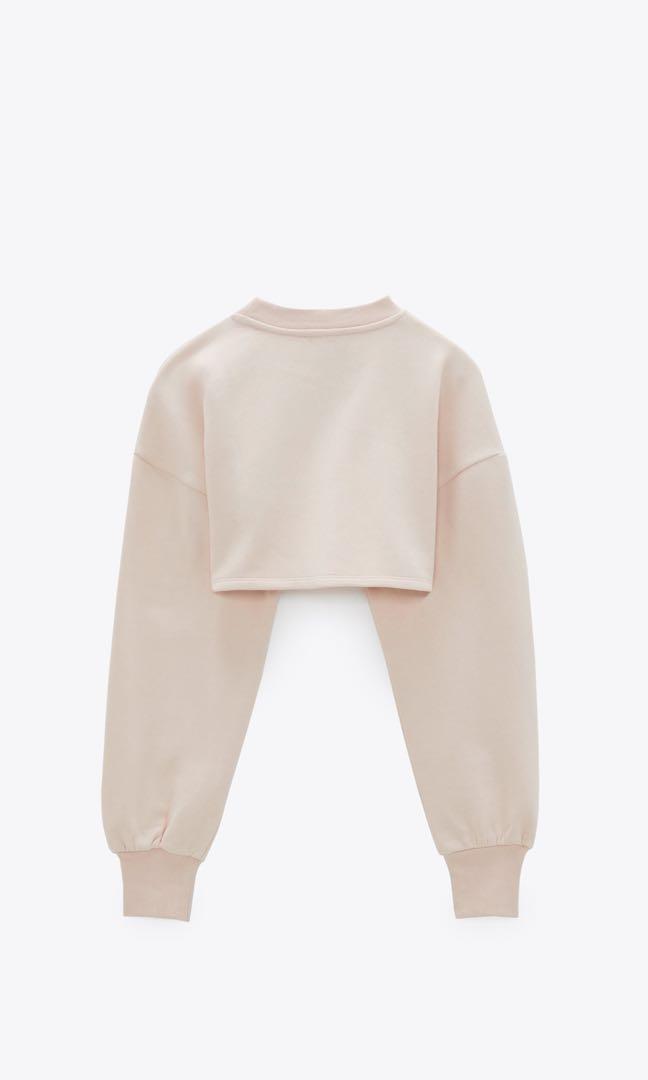 Cropped clearance sweatshirt zara